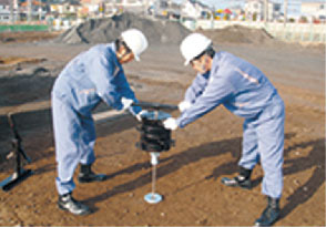 地盤調査＋地盤改良工事
